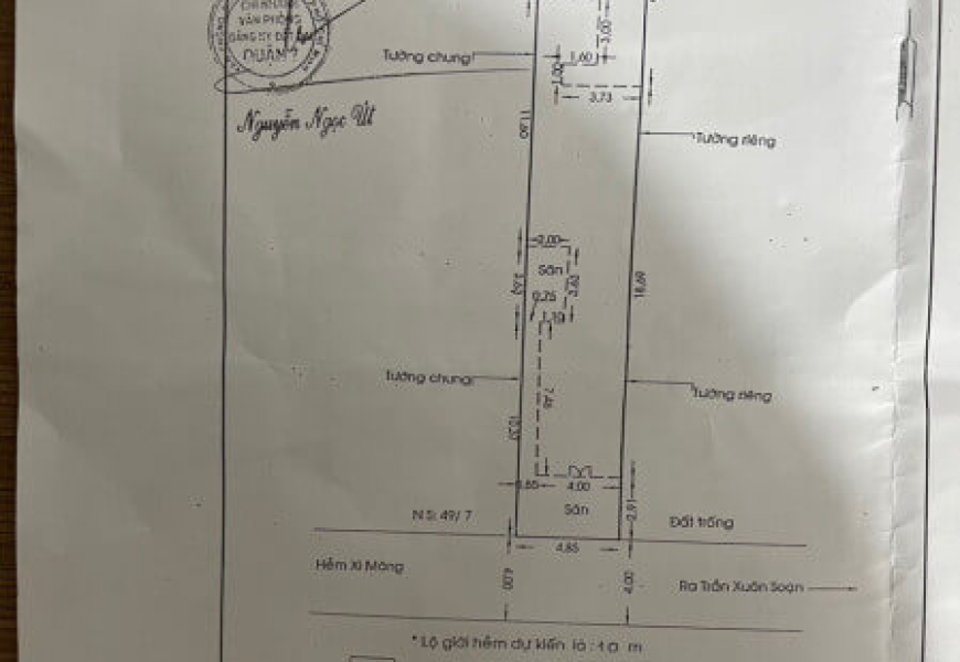 Kèo thơm như mít giảm 1 tỷ cần bán gấp 9tỷ Hẻm xe hơi 4m tới nhà sát lâm văn bền Trần Xuân soạn , p.Tân kiểng ,Q7