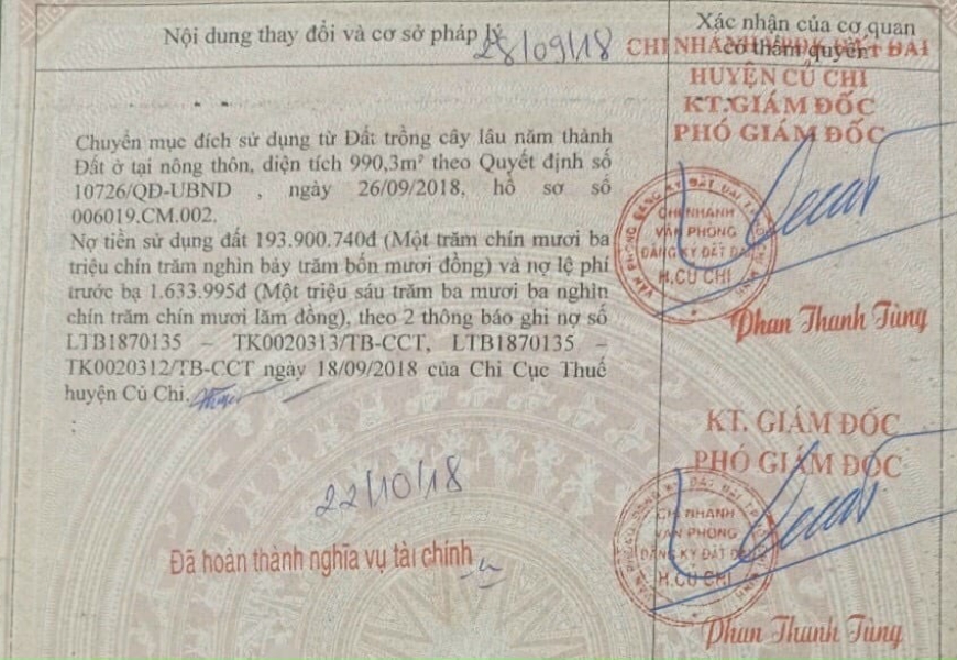 BÁN ĐẤT CỦ CHI GIÁ RẺ NHẤT