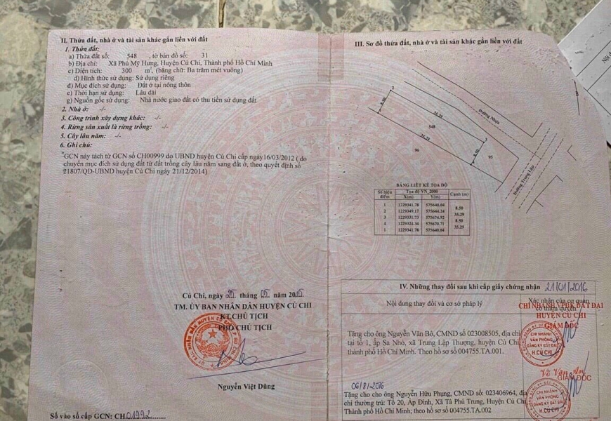 BÁN LÔ GÓC CỦ CHI GIÁ CHỈ 4,98 TỶ