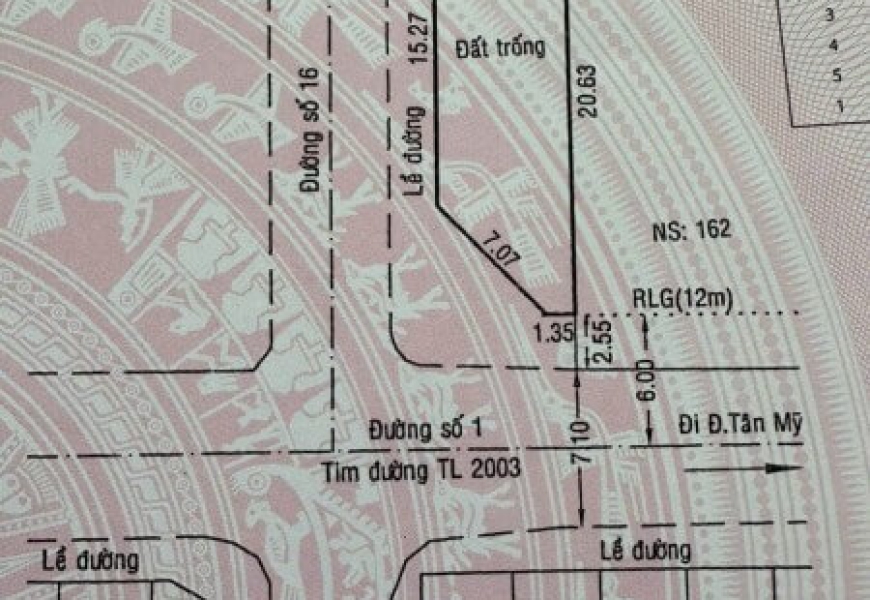 ĐẤT 2 MẶT TIỀN CHỢ TÂN MỸ: ĐƯỜNG SỐ 1, P. TÂN PHÚ, Q7 