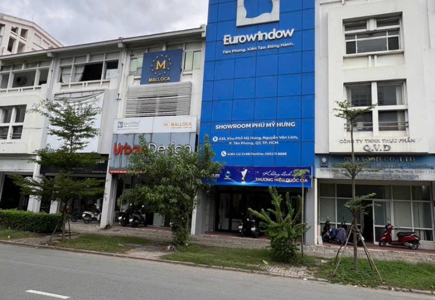 CHO THUÊ NHÀ NGUYÊN CĂN Đc: 35 Khu Mỹ Hưng, mặt tiền đường Nguyễn Văn Linh, P.Tân phong, Q7. (Khu PMH)