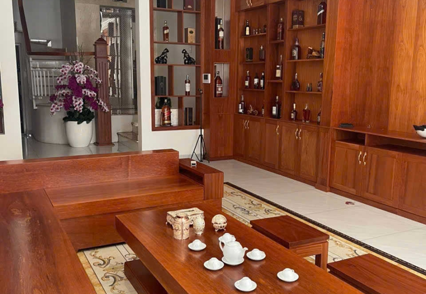 0909227199 BÁN NHÀ 5 TẦNG SIÊU ĐẸP – HOÀNG QUỐC VIỆT PHÚ THUẬN Q7, Nội thất gỗ đỏ Nam Phi - PHƯỜNG PHÚ MỸ