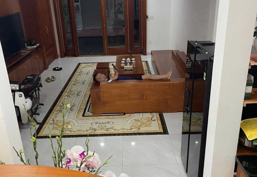 0909227199 BÁN NHÀ 5 TẦNG SIÊU ĐẸP – HOÀNG QUỐC VIỆT PHÚ THUẬN Q7, Nội thất gỗ đỏ Nam Phi - PHƯỜNG PHÚ MỸ
