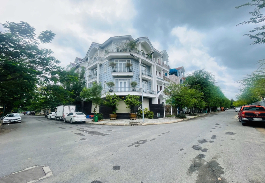 Bán cặp biệt thự Góc 2MT khu Sadeco ven sông Tân Phong,bảo vệ 24/7