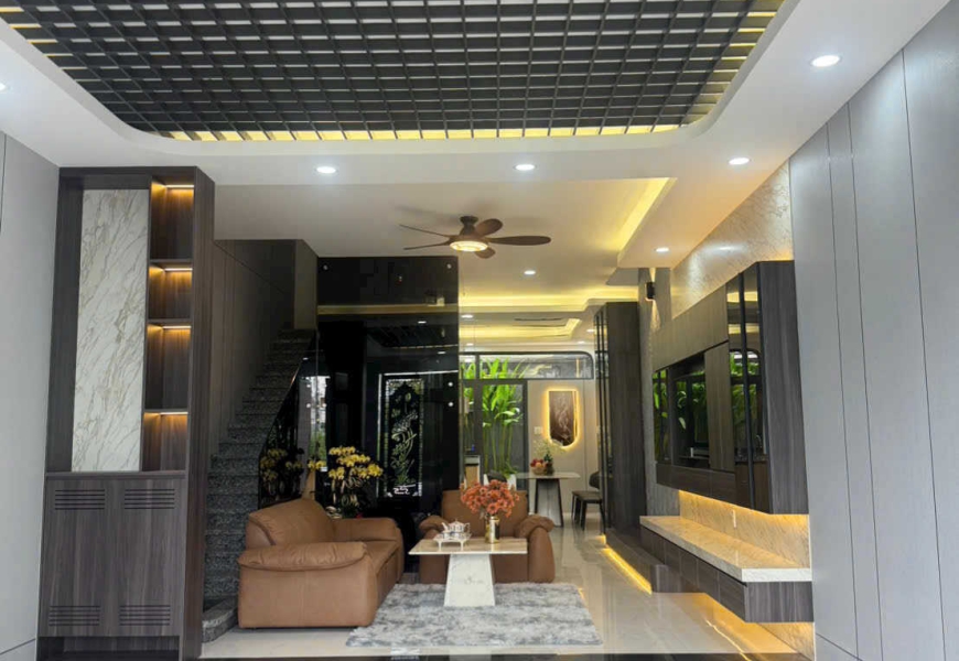 Bán Nhà Phố Hiện Đại KDC Phạm Hữu Lầu, Quận 7 , nhà có  thang máy thông từng tầng , view chill chill rất đẹp