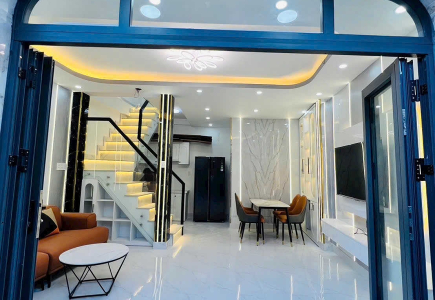 GIÁ : 4TỶ2 90 TL CHÍNH CHỦ  NHÀ MỚI TINH - TẶNG FUll NỘI THẤT   CHÍNH CHỦ CẦN BÁN NHÀ SỔ HỒNG RIÊNG 1247THÔNG 1225 -THÔNG 1283 ĐƯỜNG HUỲNH TẤN PHÁT - PHÚ THUẬN- QUẬN 7