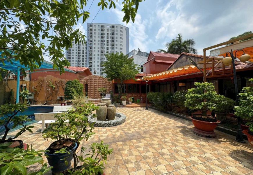 Cho thuê nhà vườn 650m2  KDC Tấn Trường Phú Thuận Quận 7