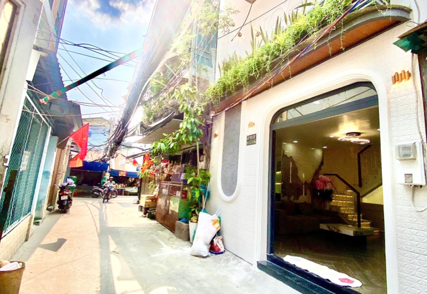 BÁN NHÀ XÂY MỚI SỔ RIÊNG MẶT TIỀN HẺM 3M (Tiện mua bán kinh doanh tất cả ngành nghề khu dân cư hiện hữu)