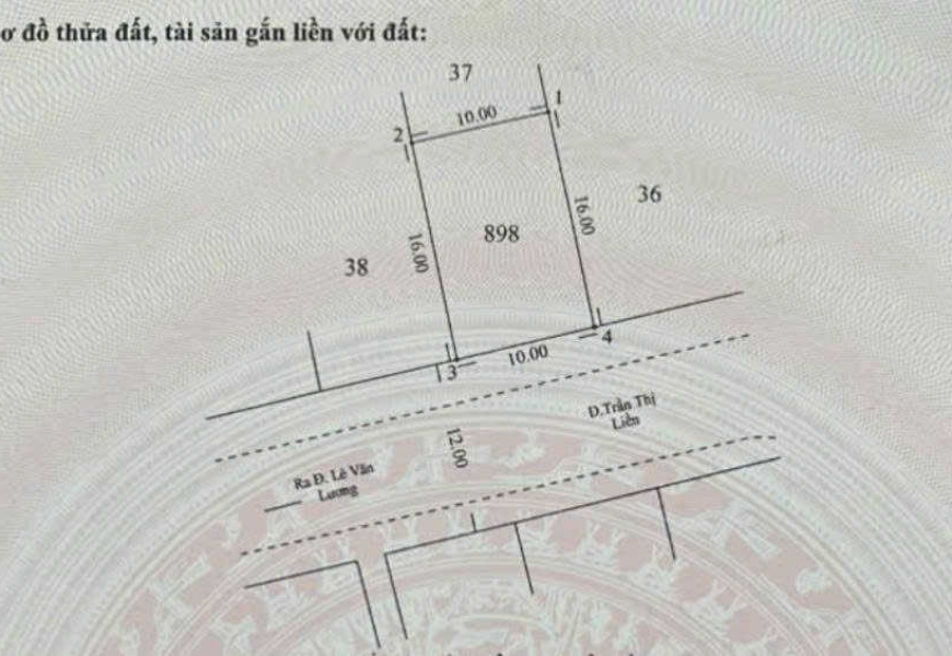 Bán đất mt đường trần thị liền khu B làng đại học , phước kiển ,tp,hcm
