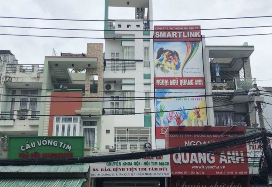 0909227199 Cần bán nhà mặt tiền 5 tầng đường số Tân Quy quận 7, đối điện trường Lê Thánh Tôn , là một trong các con đường KD sầm uất quận 7
