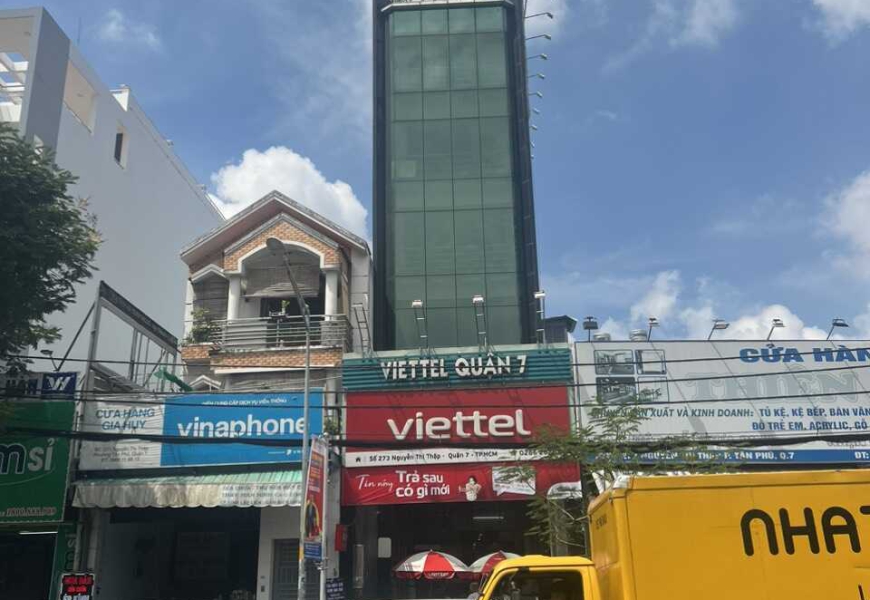 Bán hoặc Cho Thuê tòa nhà VP: 1 hầm 7 tầng  Toà Nhà 273 Nguyễn Thị Thập, P. Tân Phú, Q7
