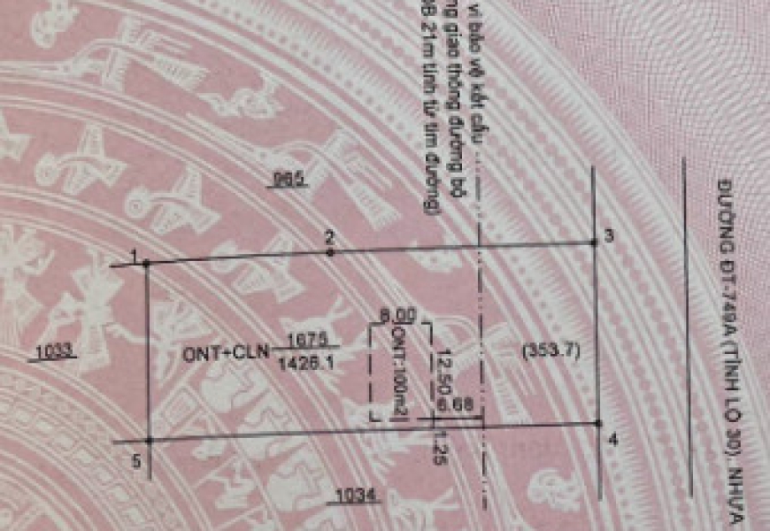 Cần ra gấp..Bán lô đất MT đường DT749,Bàu Bàng,Bình Dương