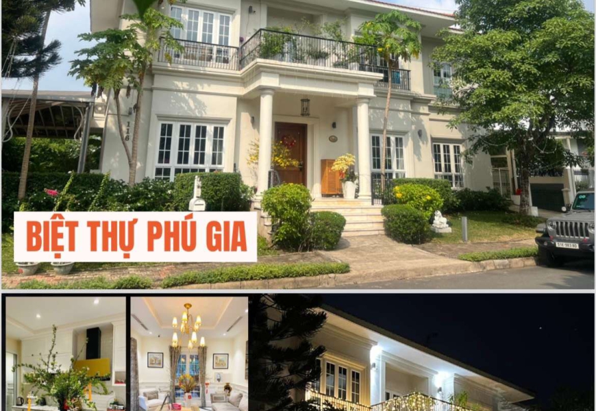 Bán biệt thự Phú Gia-khu nhà ở dành cho giới thượng lưu,khu compoud bảo vệ 24/7,đường Hà Huy Tập,Phú Mỹ Hưng Q7