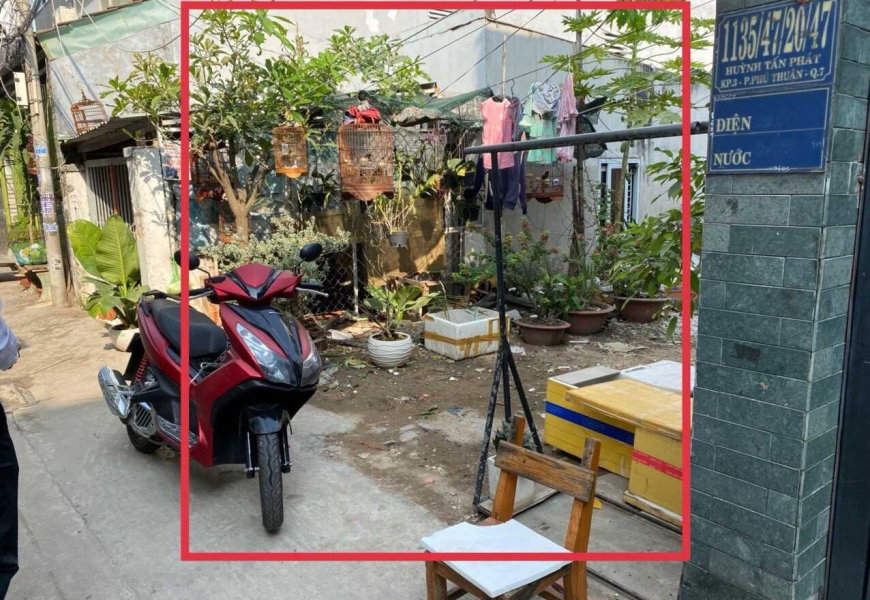 Giá rẻ như nhà bè chỉ 47tr/m Bán gấp đất hẻm thoáng 3m 1135 huỳnh tấn phát Q7