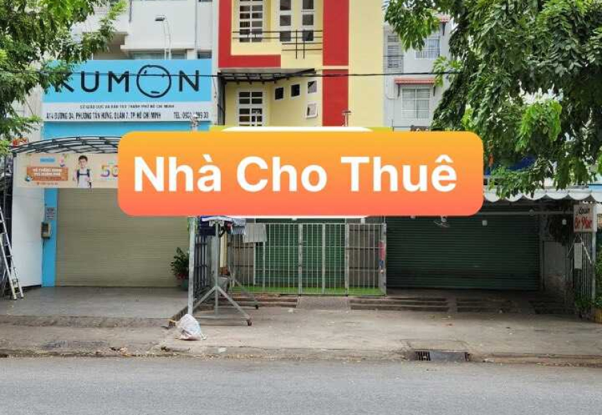 0909227199 Cho Thuê Nhà Khu Đô Thị Himlam Q7 mặt tiền đường lớn 20m, vỉa hè rộng 8m
