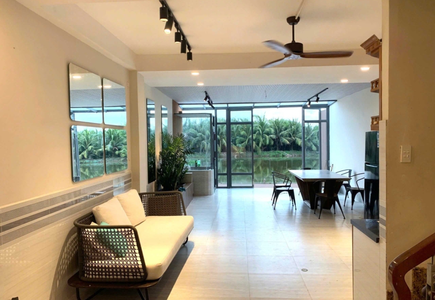Hàng hiếm nhà trực diện sông mát mẻ..chỉ 9,2tỷ,Phước Lộc,Nhà bè Nhà 4 tầng Nhà Bè, trên 100m2 đất View Hồ, Công Viên, Sông trực tiếp từ nhà – bán 9,2 tỷ