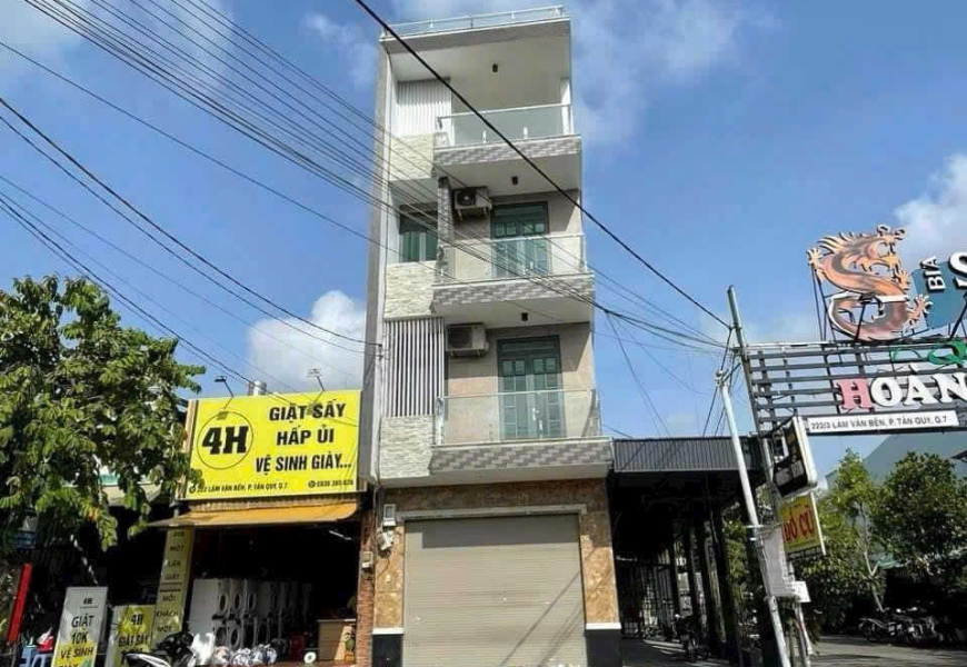 BÁN HOẶC CHO THUÊ NHÀ 3 LẦU - GÓC 2 MẶT TIỀN LÂM VĂN BỀN, QUẬN 7 - CÓ THANG MÁY