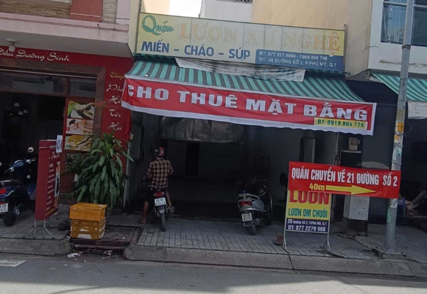 CHO THUÊ MẶT BẰNG  PHƯỜNG PHÚ MỸ QUẬN 7