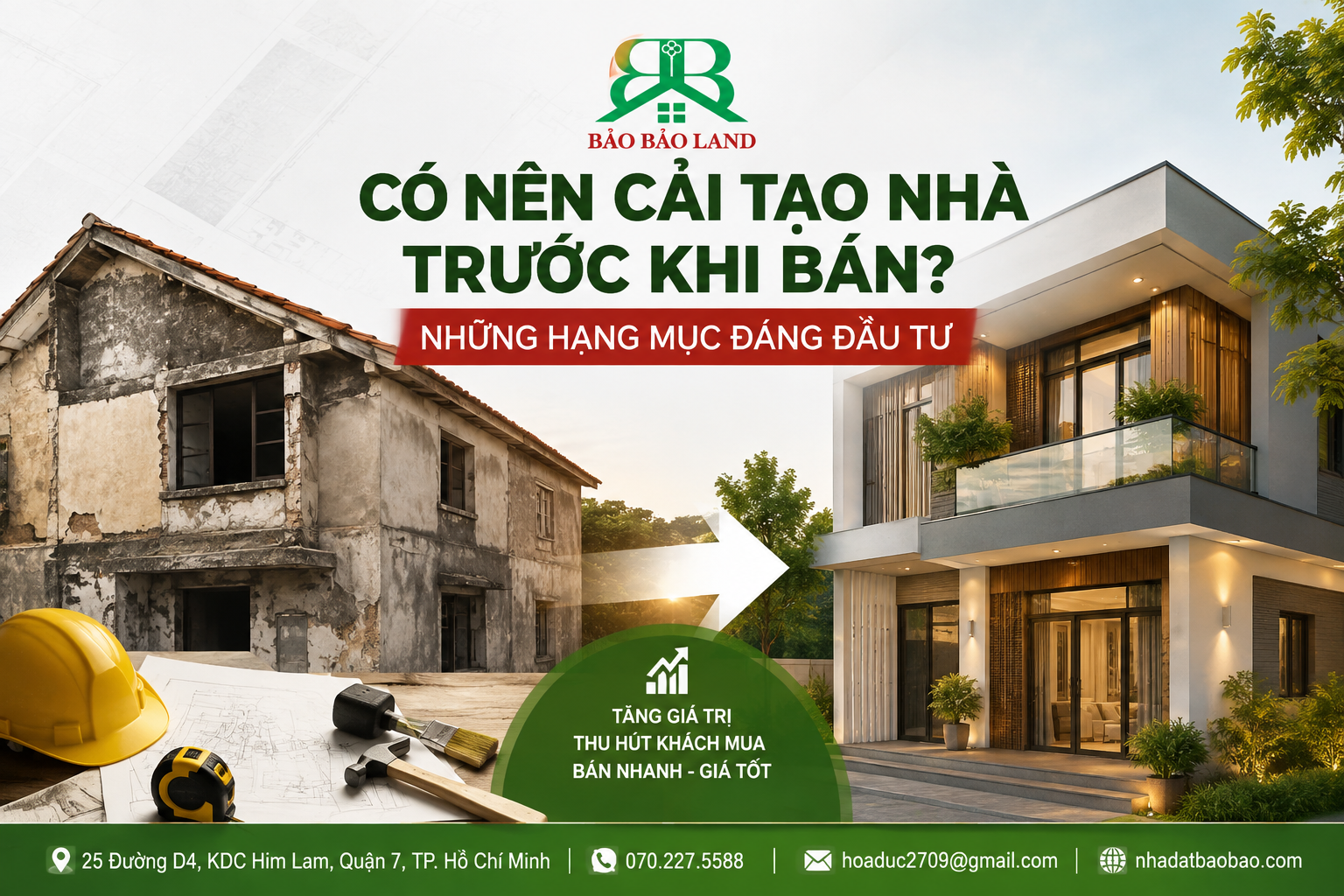 Có Nên Cải Tạo Nhà Trước Khi Bán? Những Hạng Mục Đáng Đầu Tư
